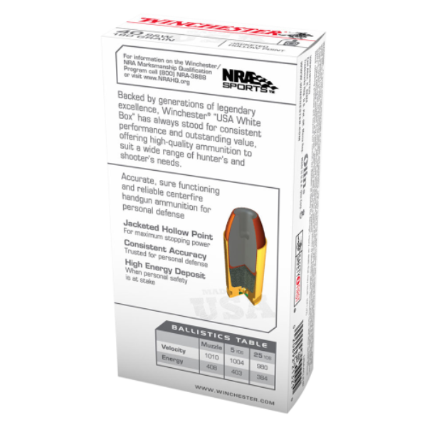 WIN4 Winchester 40S&W 180gr JHP